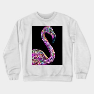 FLAMINGO ink and watercolor portrait Crewneck Sweatshirt